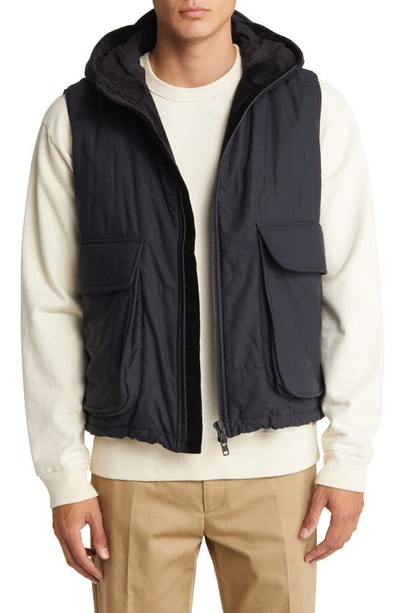 Oliver Spencer Malvern Full Zip Cotton Blend Vest In Navy