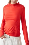 Free People Fp Movement Misty Morning Layer Hoodie In Cherry Crush
