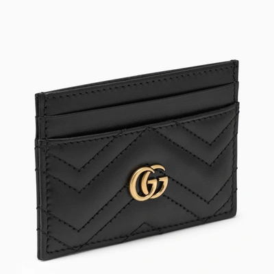 Gucci Black Gg Marmont Card Case