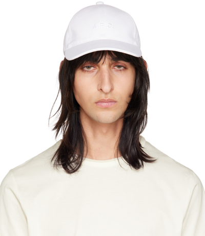 Apc Charlie Logo-embroidered Baseball Cap In White