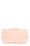 Cult Gaia Eos Beaded Acrylic Box Clutch In Pink