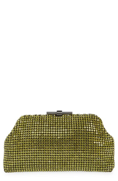 Reiss Adaline Crystal Clutch In Pistachio