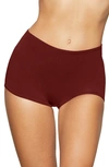 Skims Stretch Cotton Boyshorts In Sangria