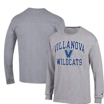 Champion Heather Grey Villanova Wildcats High Motor Long Sleeve T-shirt