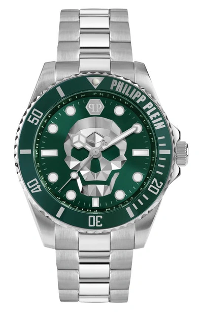 Philipp Plein Men's The $kull Stainless Steel Bracelet Watch 44mm In Green