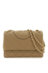 Tory Burch Fleming Soft Convertible Leather Small Bag In Brown