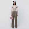 Jonathan Simkhai Felice Pleated Pant In Willow