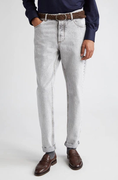 Brunello Cucinelli Straight-leg Jeans In C7819-medium Grey