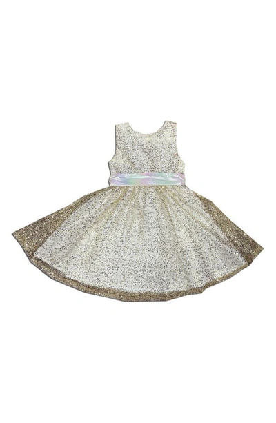 Joe-ella Kids' Sequin Dress In Gold