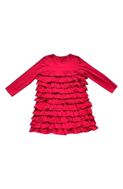 Joe-ella Kids' Ruffle Dress In Red