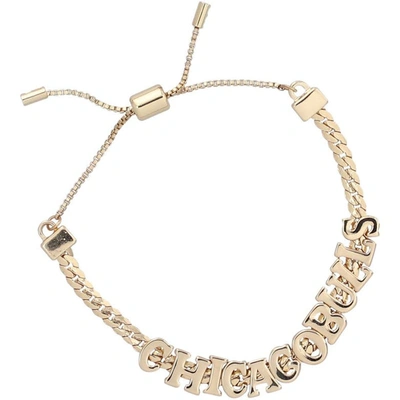 Baublebar Chicago Bulls Pull-tie Bracelet In Gold-tone