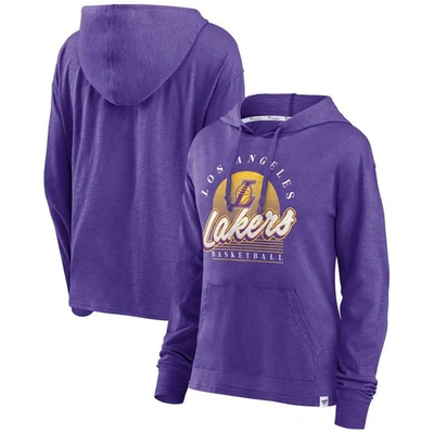 Fanatics Branded Purple Los Angeles Lakers Full Steam Slub Hoodie T-shirt