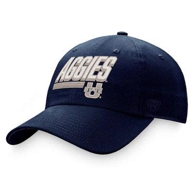 Top Of The World Navy Utah State Aggies Slice Adjustable Hat