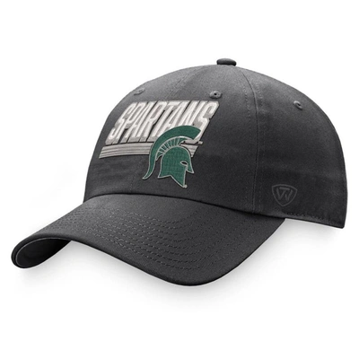 Top Of The World Charcoal Michigan State Spartans Slice Adjustable Hat
