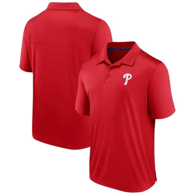 Fanatics Branded Red Philadelphia Phillies Hands Down Polo