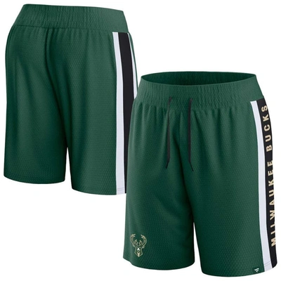 Fanatics Branded Hunter Green Milwaukee Bucks Referee Iconic Mesh Shorts