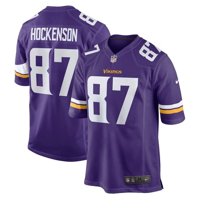 Nike T.j. Hockenson Purple Minnesota Vikings Game Player Jersey