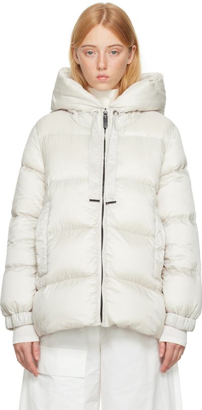 Max Mara Off-white Seia Down Jacket In Ivory