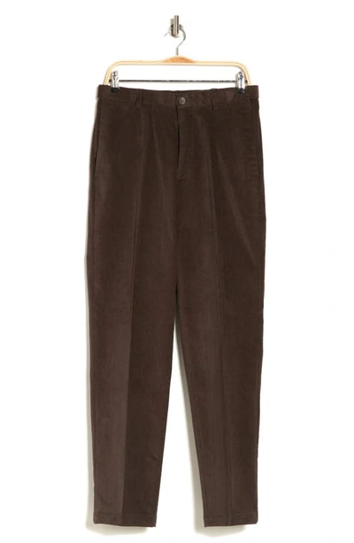 Haggar Classic Fit Stretch Corduroy Pants In Brown