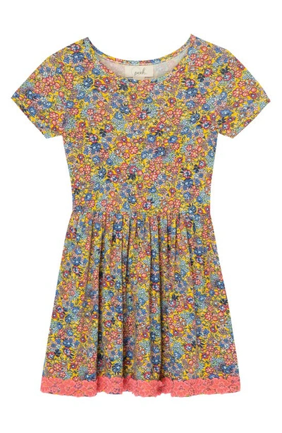 Peek Aren't You Curious Kids' Floral Garden Print Knit Dress In Floral Print