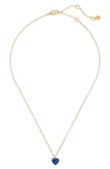 Kate Spade My Love May Heart Pendant Necklace In Sapphire