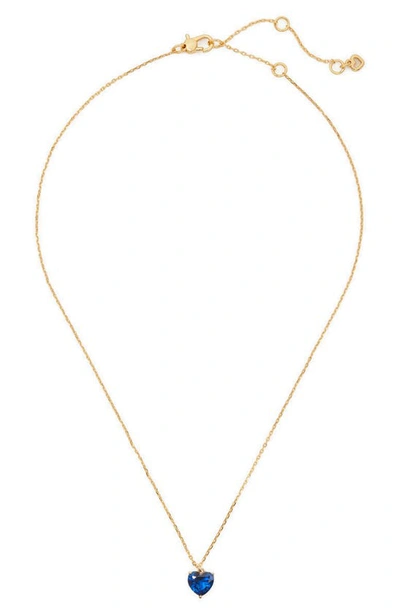 Kate Spade My Love May Heart Pendant Necklace In Sapphire