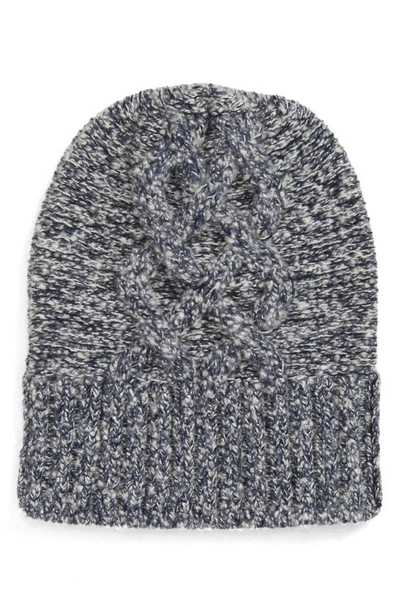 Loro Piana Snow Wander Cashmere Cable Knit Beanie In F3zqsnow Blu