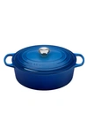 Le Creuset Signature 6.75-quart Oval Enamel Cast Iron French/dutch Oven With Lid In Marseille