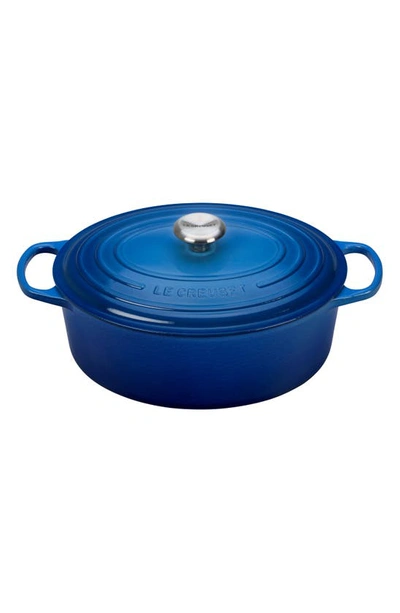 Le Creuset Signature 6.75-quart Oval Enamel Cast Iron French/dutch Oven With Lid In Marseille