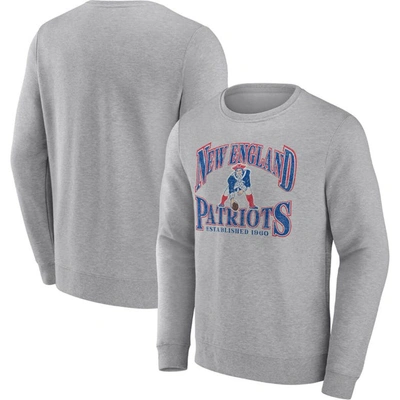 Fanatics Branded Heathered Charcoal New England Patriots Playability Pullover Sweatshirt