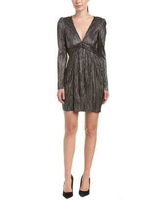 bcbg faux croc metallic dress