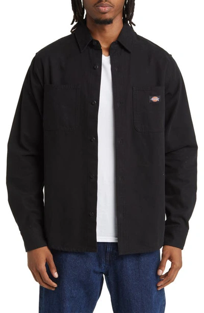 Dickies Duck Canvas Shirt In Black