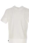 Hugo Boss Slim-fit T-shirt In Structured Cotton With Double Collar In White