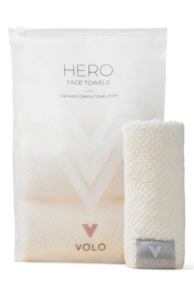 Volo 3-pack Hero Face Towels In Salt White