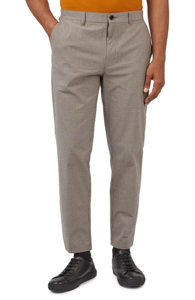 Ben Sherman Ticking Stripe Relaxed Taper Pant In Blue Shadow