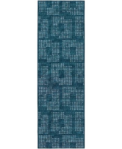 D Style Delano Da1 2'6" X 12' Runner Area Rug In Navy