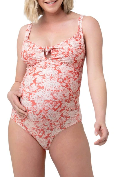 Ripe Maternity Paloma One Piece Dusty Coral In Dusty Coral / Natural