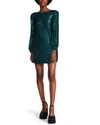 Steve Madden Women's Delorean Sparkling Puff-sleeve Mini Dress In Teal