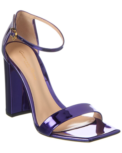 Gianvito Rossi 100 Leather Sandal In Blue