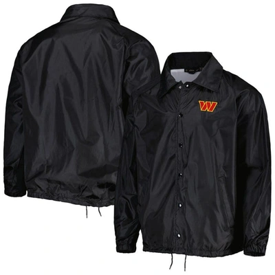 Dunbrooke Black Washington Commanders Coaches Classic Raglan Full-snap Windbreaker Jacket