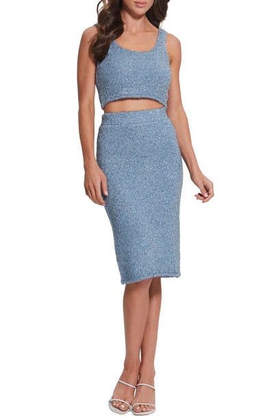 Guess Tinsley Sparkle Jumper Pencil Skirt In Nordic Sea Multi