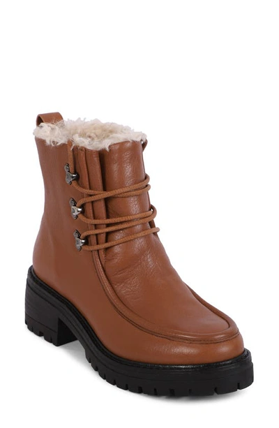 Gentle Souls By Kenneth Cole Bristol Wallaby Faux Shearling Lined Boot In Luggage