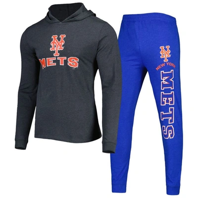 Concepts Sport Royal/charcoal New York Mets Meter Hoodie & Joggers Set