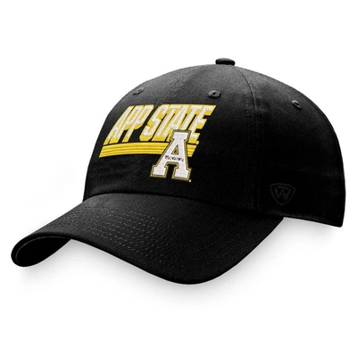 Top Of The World Black Appalachian State Mountaineers Slice Adjustable Hat
