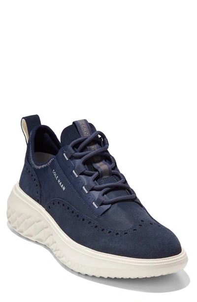 Cole Haan Zerogrand Wfa Wingtip In Navy Blazer/ Egret