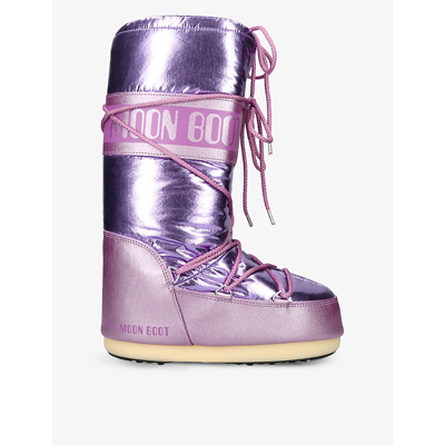 Moon Boot Metallic Icon Snow Boots In Pink