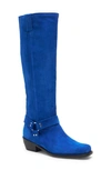 Free People Lockhart Harness Boots In Cobalt Suede