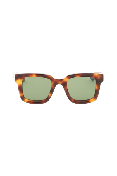 Ferragamo Salvatore  Tortoise Sunglasses In Brown,green