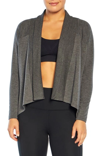 Marika Exhale Open Front Cardigan In H.charcoal