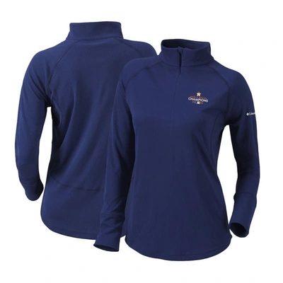 Columbia Navy Houston Astros 2022 World Series Champions Flop Shot Half-zip Pullover Jacket
